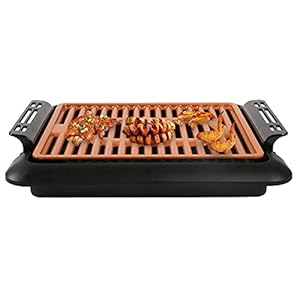 Plancha eléctrica antiadherente, parrilla eléctrica de temperatura constante interior para interior o exterior