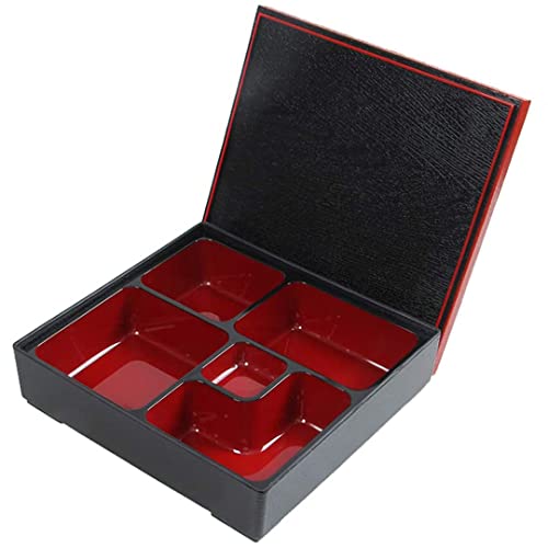 Tikusan Japanese Traditional Lunch Bento Boxes For Restaurant Or Home Made In Japan Food Carrier Food Storage & Organization Container 5 Compartment Jubako 10.2 X 10.2 X 2.4 Inches #TOP2