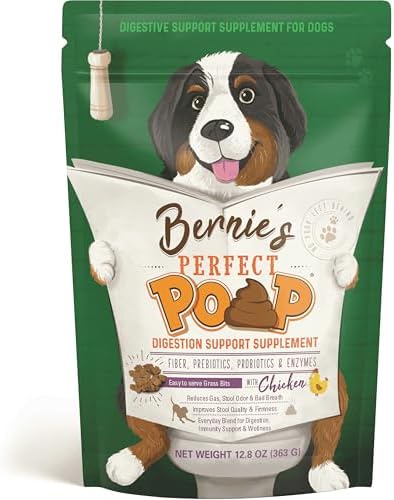Bernie's Perfect Poop 4-in-1 Dog Digestion Supplement, Cheese, 12...