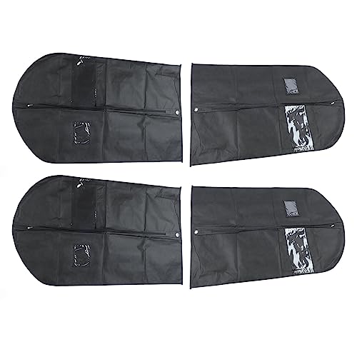 4 Pack Garment Bag Suit Bags for Closet Storage, Hanging Clothes Storage with Transparent Window for Suits, Dresses and Coats During Travel (100 * 60cm)3
