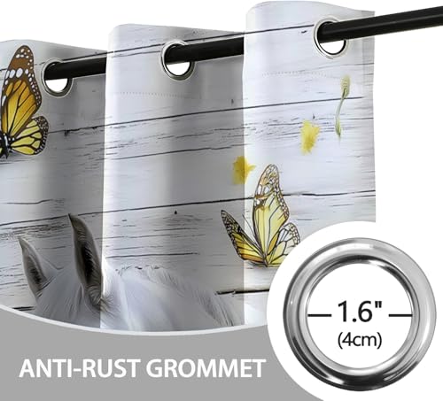 Rideau opaque thermique motif cheval blanc finitions soignées - 7