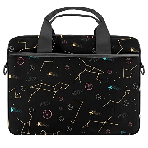 Bolso bandolera para ordenador portátil negro multicolor Zodiac de 11x14.5x1.2in