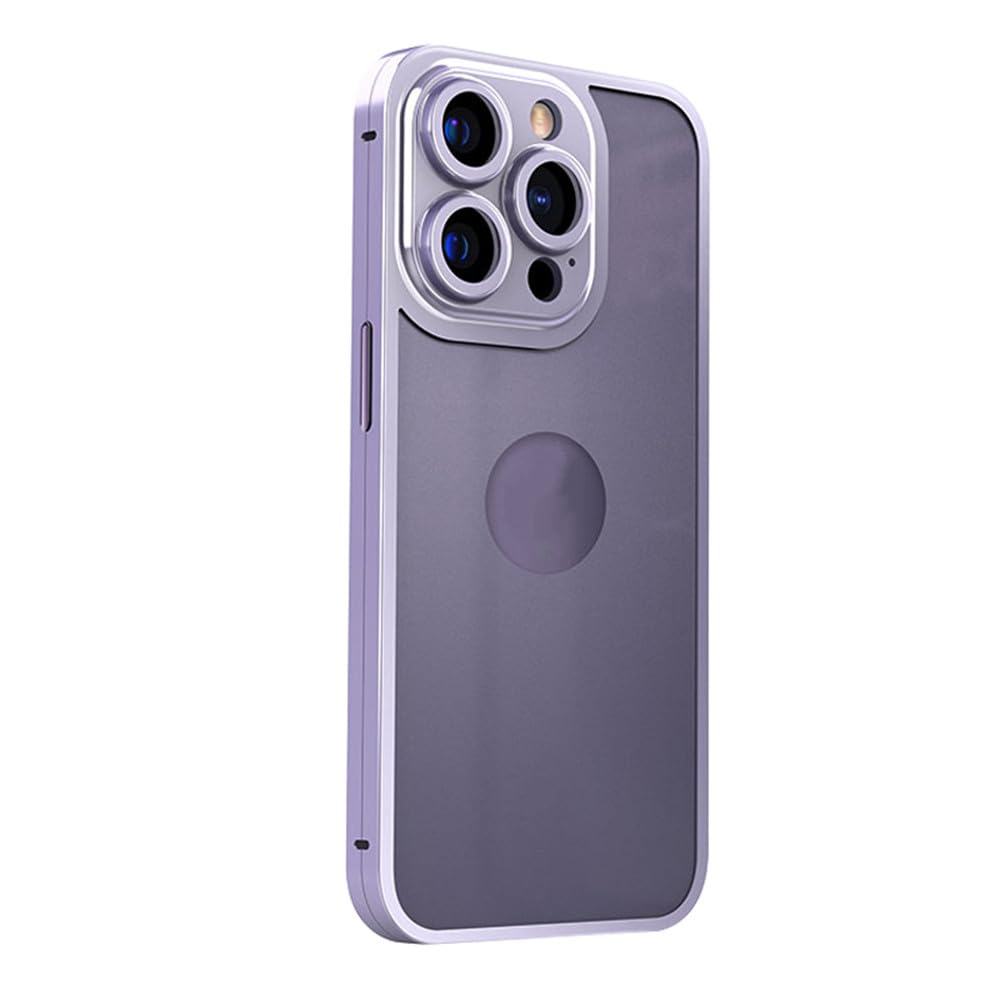 Coque de téléphone en verre trempé pour iPhone 13 Pro violette - 7