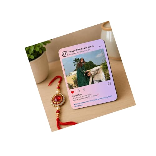 Image of PRINT BHARAT Rakhi for Brother with Coaster, Kumkum & Chawal | Traditional Beaded Thread Rakhi with Royal Kalai Thread | Raksha Bandhan Gift Hamper