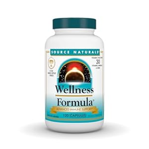 Source Naturals Wellness Formula Bio-Aligned Vitamins & Herbal Defense for Advanced Immune Support* – Dietary Supplement & Immunity Booster – 120 Capsules