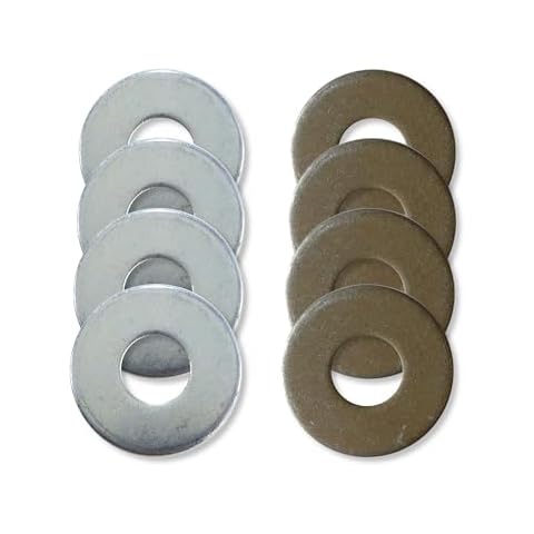 8 Classic Washers - Zinc/Yellow Zinc - Washer Toss Game Washers by Get Outside Games (8 Washers with Locker) Cover