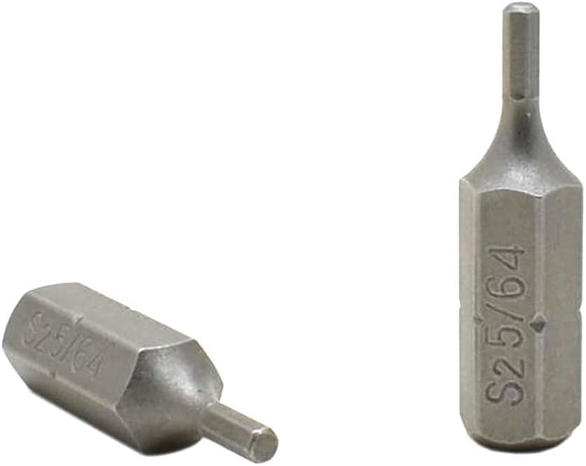 BH107-10PK Single End Hexagonal Screwdriver Bits - 1 Inch Long - 5/64 Hex - 10 Display Pack