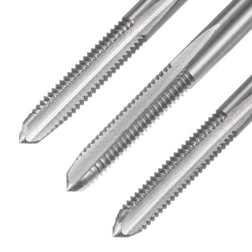 Uxcell A24042300UX0977 3Pcs Metric Hand Tap Set, M4 X 0.7 Taper/Plug/Bottom Thread Screw Taps thumb #3