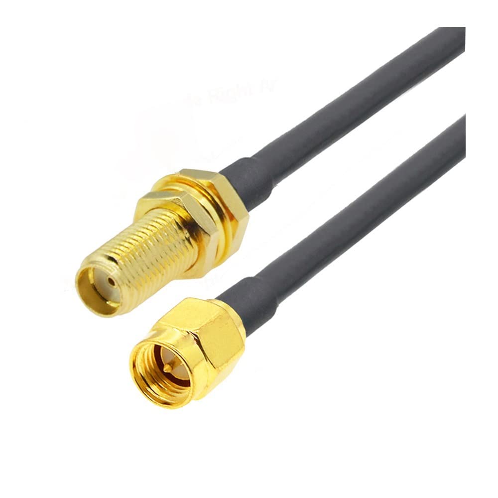 Cavo RP-SMA Maschio a RP-SMA Femmina 1 5 mm Paratia filo RG-58 50 Ohm Rf Cavo jumper estensione dell'antenna a trecce coassiali(SMA F to SMA M,25M)