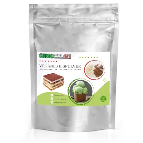Gino Gelati Schoko Eis Veganes Eis Pulver Zucker-, laktosefrei, schnelle und einfache Zubereitung, Made in Germany, Dessertmischung, für Laktoseintolerante (10 Kg, Tiramisu)