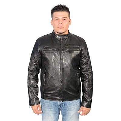 Milwaukee Leather Men's Premium Leather Fashion Casual Jackets SFM - X-Large