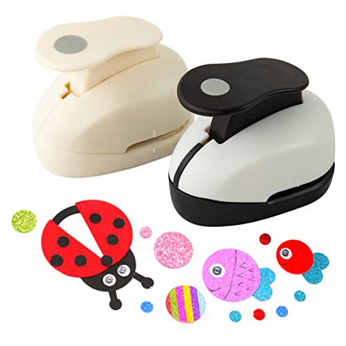image for QIQQIKIN 2PCS Circle Hole Puncher Shapes for Crafts (0.385 inch + 1/2 