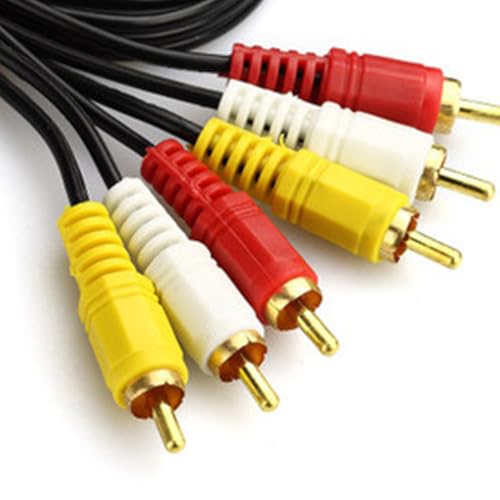 Generisch Cable de audio de 3,5 mm, cable de audio de vídeo de 3,5 mm, estéreo, accesorios de audio de alta velocidad, 6 pines, 3 macho a 3 macho, cable compuesto para televisores y ordenadores - imagen 7