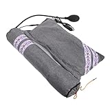 PENIKOKO USB Heizkissen Vielseitig Einsetzbar Beheizbare Nackenstütze Komfortable Nackenstütze Tragbares Heizkissen Elektrisches Nackenkissen Warmes Nackenkissen Grau