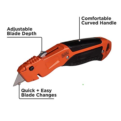 BLACK+DECKER Utility Knife, Retractable, Quick Change Blade, 2-Pack (BDHT1039495APB) by BLACK+DECKER - Image 2