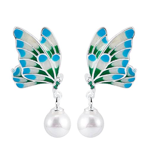 Boucles d'oreilles de style rétro LAMGUL en argent S925 et nacre véritable