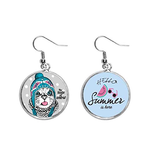 Pendientes de sandía y gato de nieve el regalo veraniego para chicas