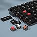 KAILH Official Store Low Profile Switch 1350 Chocolate Mechanical Keyboard Switch RGB SMD Clicky (110, Choc Red)