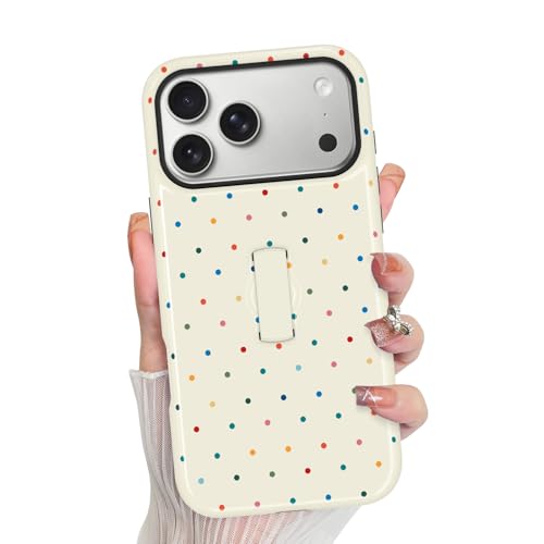 KANGHAR Compatible with iPhone 17 Pro Case 2025 Iridescent Spot -White