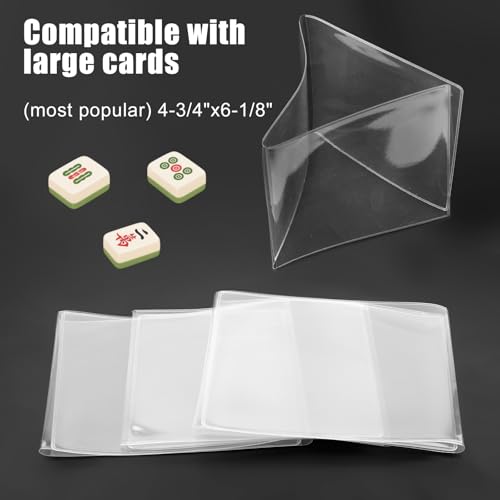 Étuis Cartes Mahjong BOXOB Grands Protège-Cartes PVC Accessoires Jeu - 4