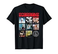 Scorpions' most celebrated albums featured in a high-quality print. Each album cover captures a distinct visual style and theme. Lightweight, Classic fit, Double-needle sleeve and bottom hem