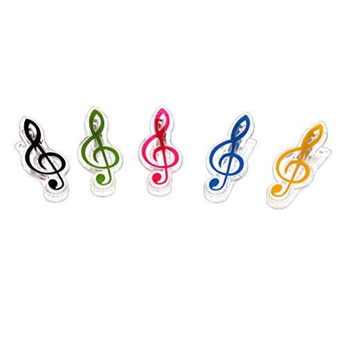 Artibetter 10 stücke Scharnier Clips Musik Hinweis Clip Dekorative Musik Clip Buch Seite Stationäre Buch für Pianist Liebhaber