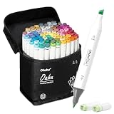 Ohuhu Alcohol Markers - AP Certificated 80-color Dual Tips Art Marker Set for Artist Designer Adults Coloring Illustration, Chisel and Fine Dual Tips, Oahu of Ohuhu Markers, Refillable
