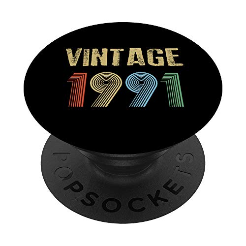 1991 cumpleaños vintage PopSockets PopGrip: Agarre intercambiable para Teléfonos y Tabletas