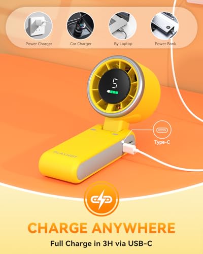 Image of PlayHot Portable Handheld Turbo Fan, Travel Essentials, Gifts for Women /Men