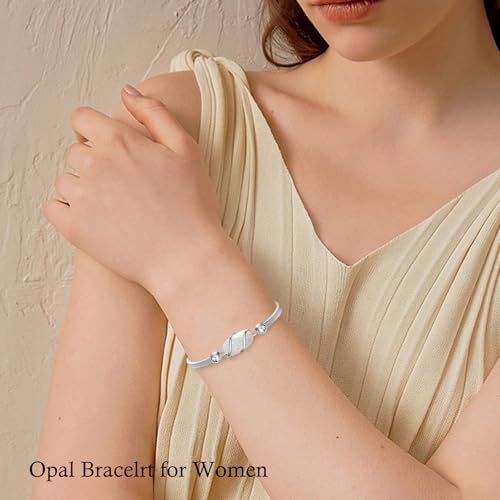 925 Sterling Silver Bracelet for Women Gemstone Bracelet Bangle Fine Jewelry Birthday Christmas Gifts for Women Her Wife Mom2