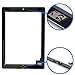 MMOBIEL Digitizer for iPad 2 (Black) Touch Screen Front Display Assembly Incl Home Button flex Camera Holder Pre Installed Adhesives and Tool kit