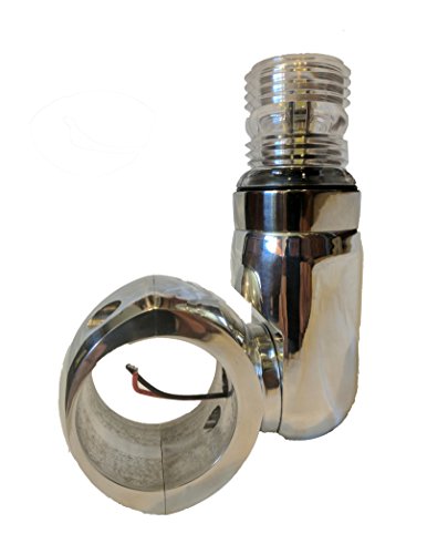 Krypt Wakeboard Tower Navigation Light, 360 Degree LED Navi Light, 6061 Polished Aluminum, Clamp Sizes: 1 3 4 , 1 7 8 , 2 , 2 1 4 , 2 3 8 , 2 1 2 