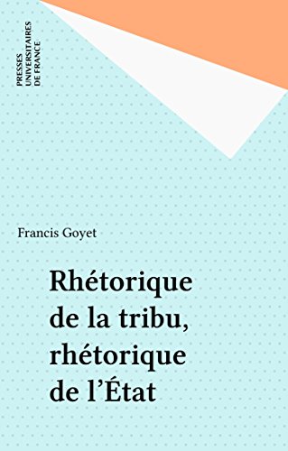 🔊📂📁📖 Télécharger 👏👍 Rhétorique de la tribu, rhétorique de l'État (Recherches politiques) Gratuit