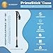 Dynamo Prime 3-in-1 Cane - Vertical Balance-Posture Walking Stick, Trekking Pole With Durable Foam Grip, Hand Tether - Lightweight, Twist Adjustable Hiking Stability Stick - Orange