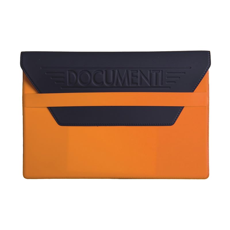 Set Cartella Porta Documenti Auto con Chiusura a Pattina – Kit Raccoglitore Portadocumenti per Auto Elegante, Resistente e Pratico, Aziende e Concessionarie (Arancione, Neutro, 25)