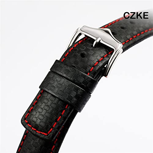 Bande de montre en cuir look carbone idéal pour le bureau et sport - 3