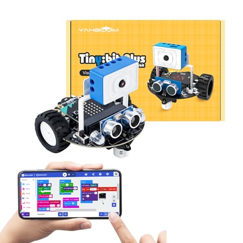 Yahboom Micro:Bit V2 {bgJ[WiFiJW[ACg[XAgZT[AgbLOZT[AԊOV[o[AT[`CgAvO\RGBCgA}CN𓋍ځiTinybitPlus with v2jB