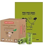 Messy Mutts BioRecycle Poop Bags - 240 Bags (16 Rolls) Eco-Friendly Dog Waste Bags 13x8 Inches