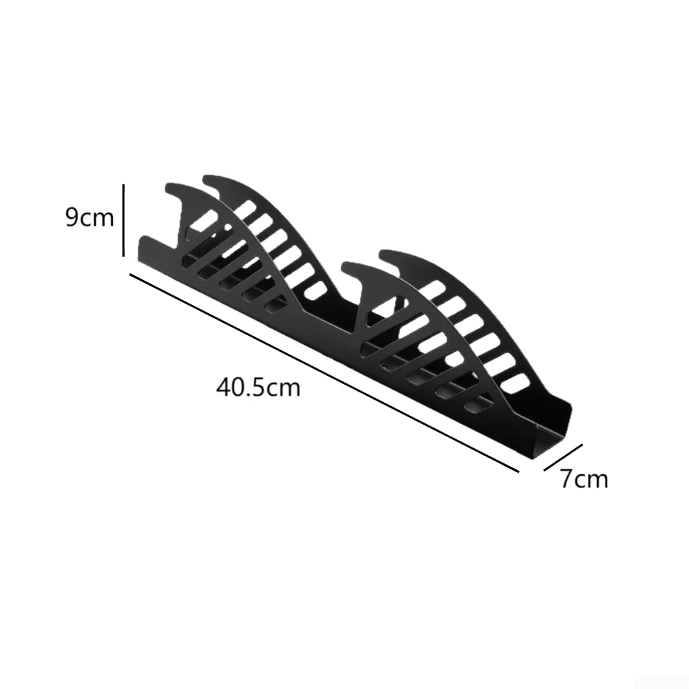 Supporto Bici da Parete Orizzontale in con Vassoio Pneumatici per Garage - Ganci Anti Graffio Portata 30kg 40x7x9cm(2 Piece)