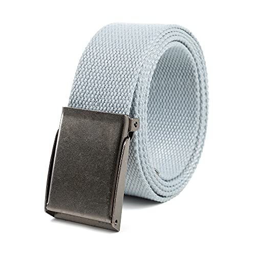 Image of Mile High Life Canvas Web Belt | Cut to Fit Up to 52 inch | Flip-Top Matte Silver Nickel Buckle 12 Colors