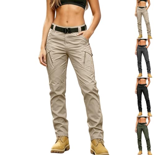 Womens Camo Cargo Pants Chinos Lightwieght Stretchy Construction Pants - image 1