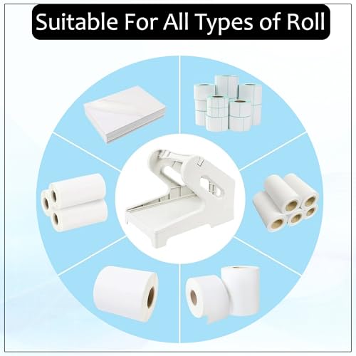 Image of MOREBLUE Thermal Label Roll Universal Holder Stand, Durable External Paper Holder for Office & Retail Printers for Office, Retail & Home Use, Works Perfectly with All Thermal Printers