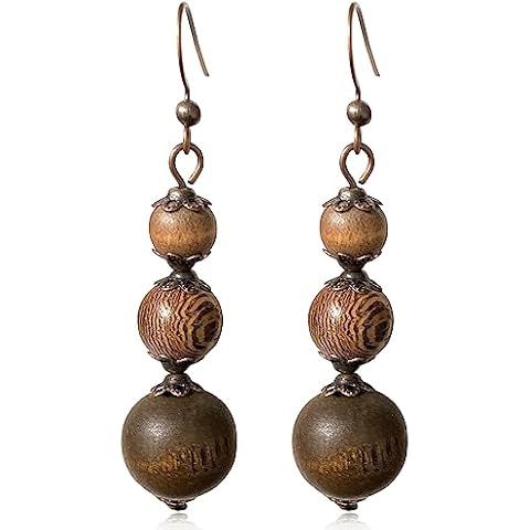 Handmade Wooden Beaded Earrings by NUNAGIN Cover