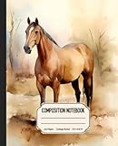 Horse Composition Notebook: College Ruled Notebook with Aesthetic Vintage Horse | Composition Book for Girls, Women, Boys, and men