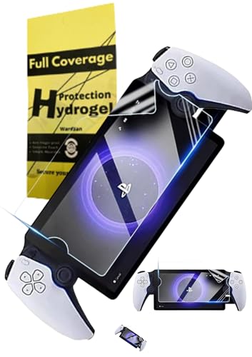WardSan [2 Pieces for Sony Playstation PS5 Portal - Full 3D Hydrogel Screen Protector Films, Transparent/Green
