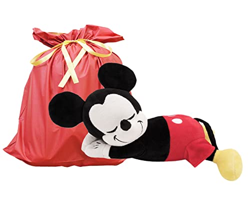 ミッキーマウス 抱き枕 ブラック 添い寝枕 ミニ 約28cm (ラッピング袋付き)【セット買い】ディズニー