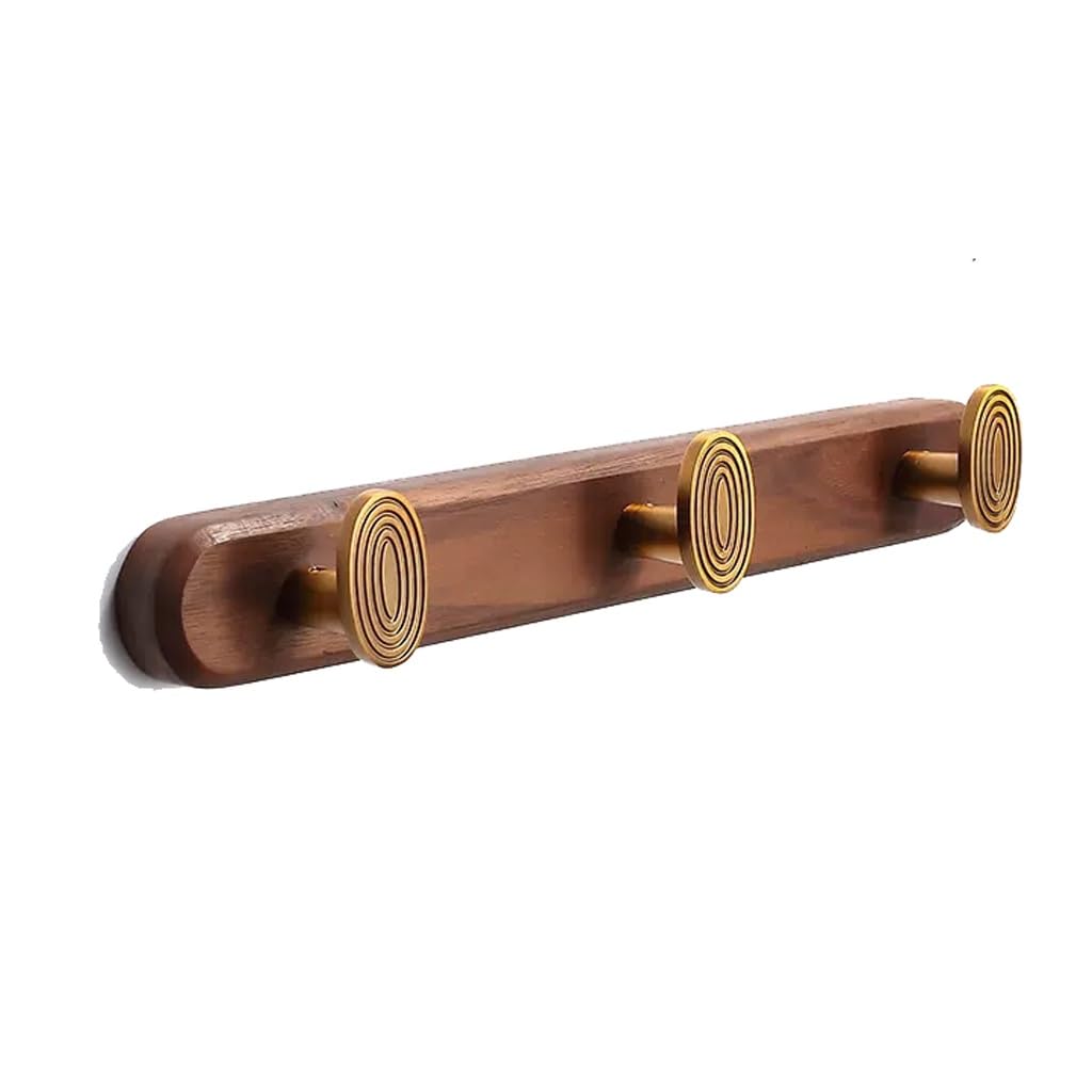 Pafooa A Pafoo Hooks New Chinese Style Wooden Clothes Hook Door Porch Living Room Wall Row Hanger Coat Rack Mounted Rack(A)