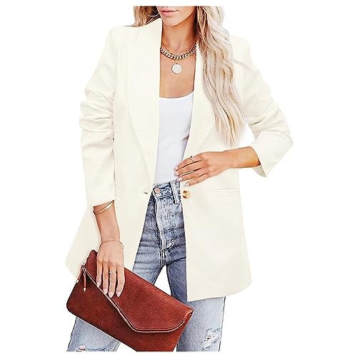Blazers for Women Business Casual Long Sleeve Lapel Open Front Suit Jacket Work Office Blazer Professional Clothes
