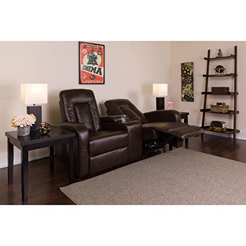image for Flash Furniture Eclipse Series 2-Seat Reclining Brown LeatherSoft Thea