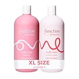 Function of Beauty Curly Hair Shampoo & Conditioner XL Set - Sulfate-Free Shampoo & Conditioner Duo for Natural Curls & Bounce - Curl Defining, Hydrating & Moisturizing - Dry & Dull Hair Care Products